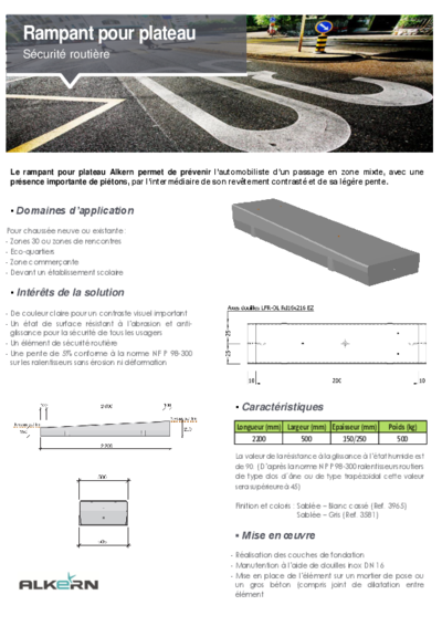 Rampant pour plateau
