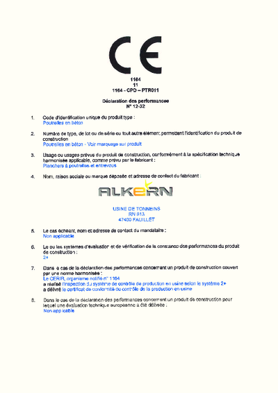 DOP - Poutrelles - Usine Tonneins