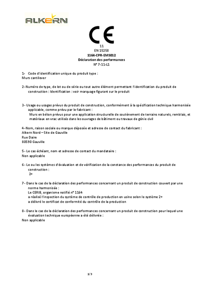 DOP - Murs en L (M1) - Usine Gauville