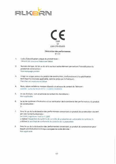DOP - Eléments de structure - Usine Cournon