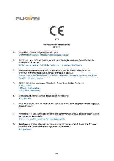 DOP - Bordures - Usine Moru Pontpoint