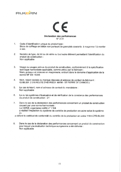 DOP - Blocs de coffrage - Usine Quiblier