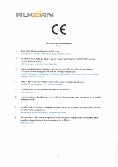 DOP - Bordures - Usine Cournon