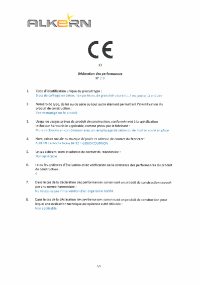 DOP - Blocs de coffrage - Usine Cournon