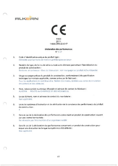 DOP - Bordures -Usine Meximieux
