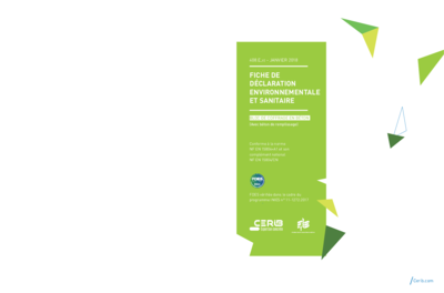 FDES Blocs de coffrage avec béton de remplissage